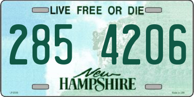 NH license plate 2854206