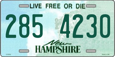 NH license plate 2854230