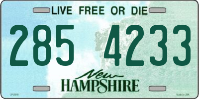 NH license plate 2854233