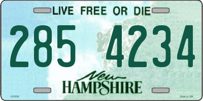 NH license plate 2854234