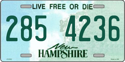NH license plate 2854236