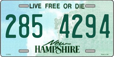 NH license plate 2854294