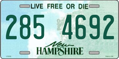 NH license plate 2854692
