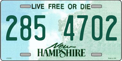 NH license plate 2854702