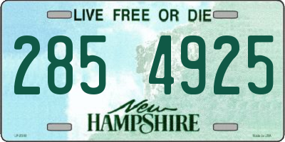 NH license plate 2854925