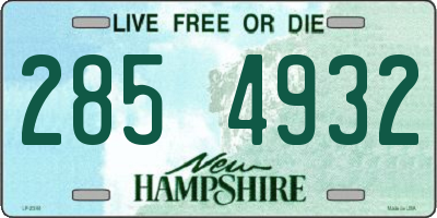 NH license plate 2854932