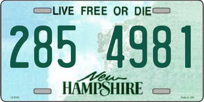 NH license plate 2854981