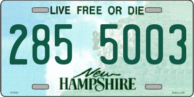 NH license plate 2855003