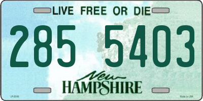 NH license plate 2855403