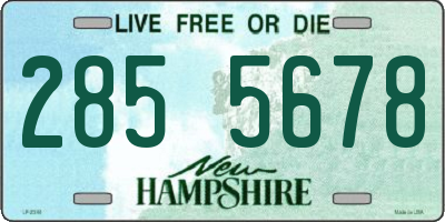 NH license plate 2855678
