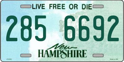 NH license plate 2856692