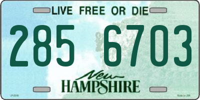 NH license plate 2856703