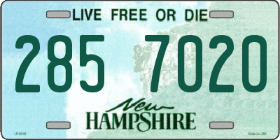 NH license plate 2857020