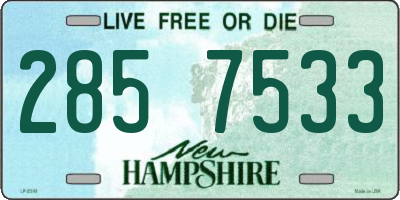 NH license plate 2857533
