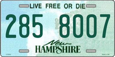 NH license plate 2858007