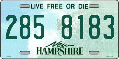 NH license plate 2858183