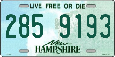 NH license plate 2859193