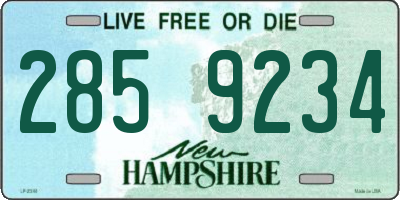 NH license plate 2859234