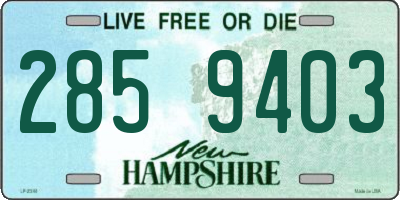 NH license plate 2859403