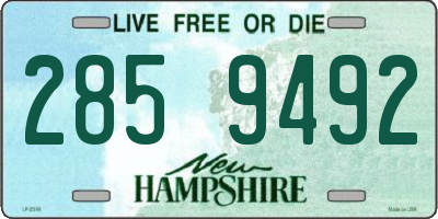 NH license plate 2859492