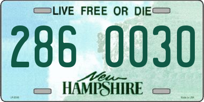 NH license plate 2860030