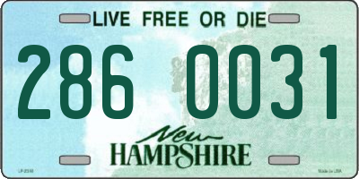 NH license plate 2860031