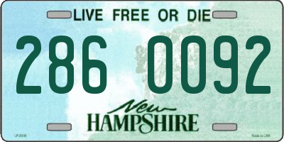 NH license plate 2860092