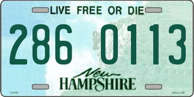 NH license plate 2860113