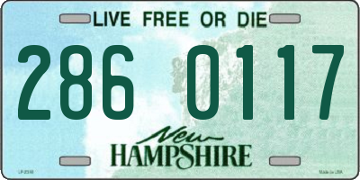 NH license plate 2860117