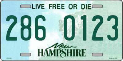 NH license plate 2860123