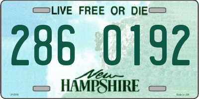 NH license plate 2860192