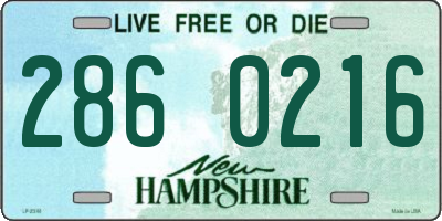 NH license plate 2860216