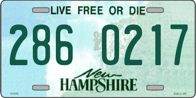NH license plate 2860217