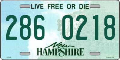 NH license plate 2860218