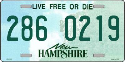 NH license plate 2860219
