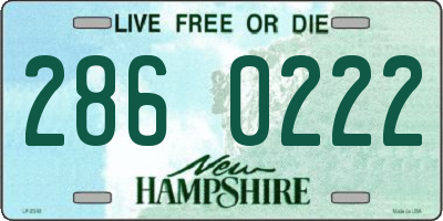 NH license plate 2860222