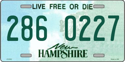 NH license plate 2860227