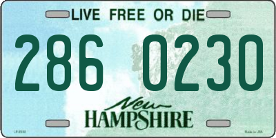 NH license plate 2860230