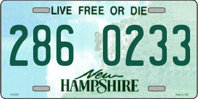 NH license plate 2860233