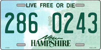 NH license plate 2860243