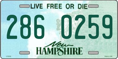 NH license plate 2860259