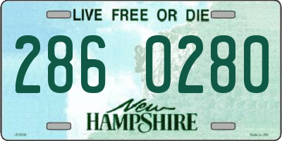 NH license plate 2860280