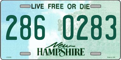 NH license plate 2860283