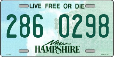 NH license plate 2860298
