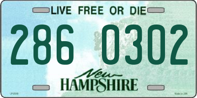 NH license plate 2860302