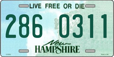 NH license plate 2860311