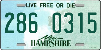 NH license plate 2860315