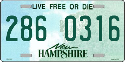 NH license plate 2860316