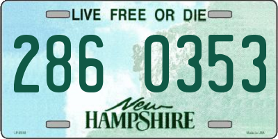 NH license plate 2860353