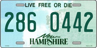 NH license plate 2860442